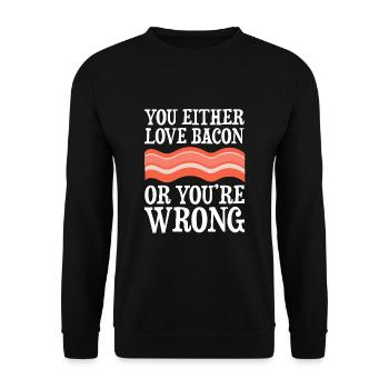 Speck Liebe - Unisex Pullover - Schwarz - Vorne - Alina (178cm) & Michal (187cm)