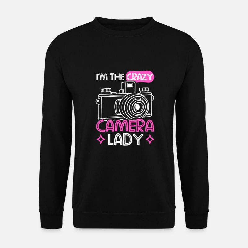 Kamera-Dame - Unisex Pullover - Schwarz