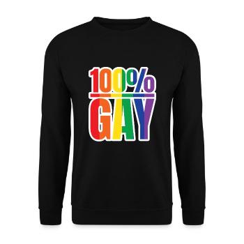 Zertifiziert Gay - Unisex Pullover - Schwarz - Vorne - Alina (178cm) & Michal (187cm)