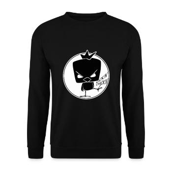 Funny Chick Chicken Chicken Rooster Cartoon Comic - Unisex Sweatshirt - black - Front - Alina (178cm) & Michal (187cm)