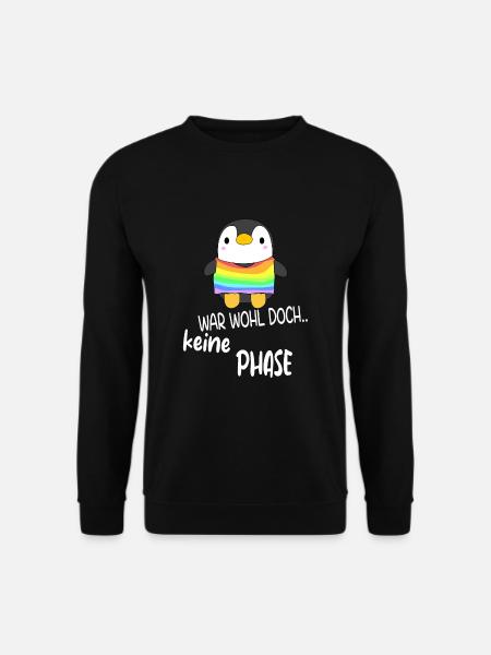 Pinguin - War wohl doch keine Phase - Unisex Pullover - Schwarz