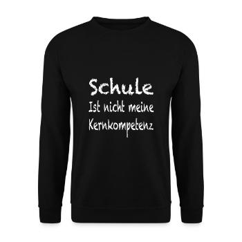 lustige Sprüche, Schule, Ausbildung, Lehre, Abi - Unisex Pullover - Schwarz - Vorne - Alina (178cm) & Michal (187cm)