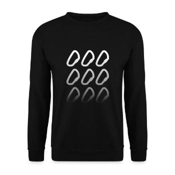 Karabiner Motiv für Kletterer und Bergsteiger - Unisex Pullover - Schwarz - Vorne - Alina (178cm) & Michal (187cm)