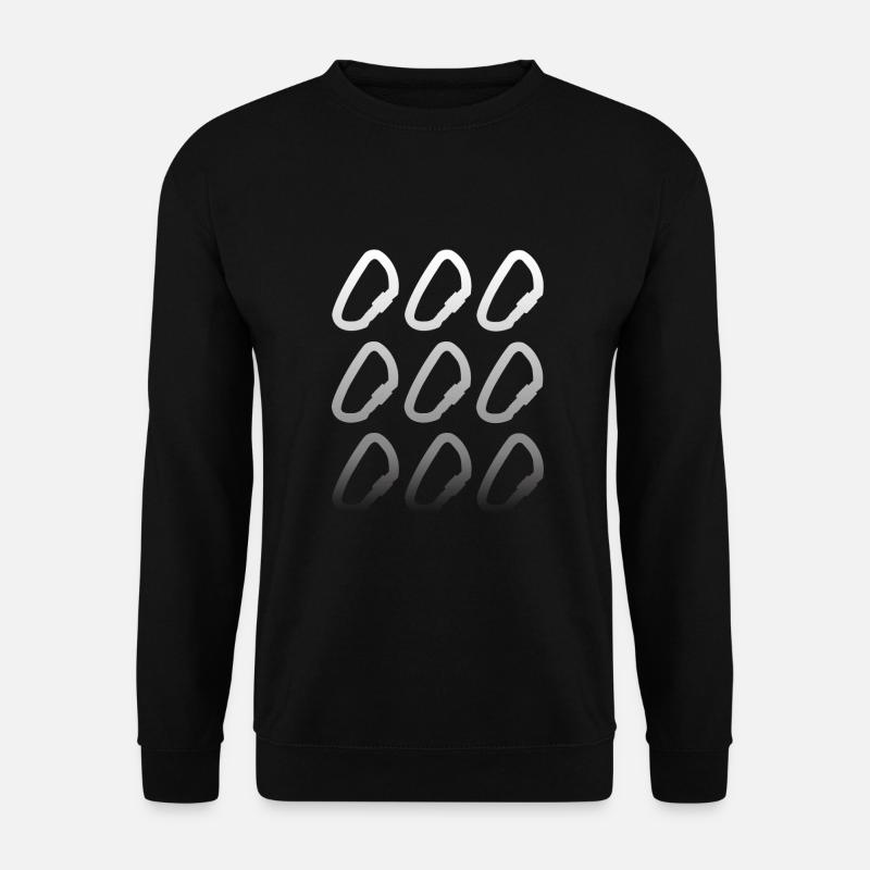 Karabiner Motiv für Kletterer und Bergsteiger - Unisex Pullover - Schwarz