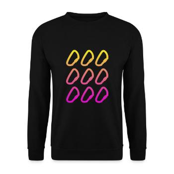 Klettern Bouldern Motiv Karabiner pink Shirt trend - Unisex Pullover - Schwarz - Vorne - Alina (178cm) & Michal (187cm)