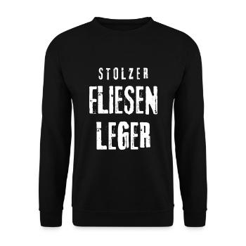fliesenleger Handwerker - Unisex Pullover - Schwarz - Vorne - Alina (178cm) & Michal (187cm)
