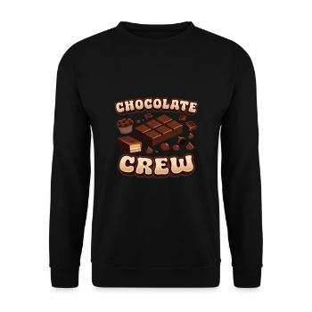 Candy Chocolate Chocolate Chocolate Crew - Sweat-shirt Unisexe - noir - Devant - Alina (178cm) & Michal (187cm)