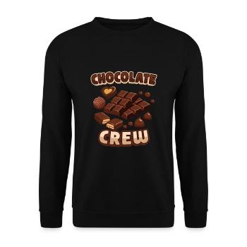 Candy Chocolate Chocolate Chocolate Crew - Sweat-shirt Unisexe - noir - Devant - Alina (178cm) & Michal (187cm)