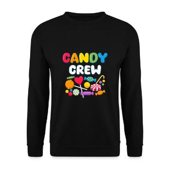 Candy Crew Süßigkeiten Bonbon - Unisex Pullover - Schwarz - Vorne - Alina (178cm) & Michal (187cm)