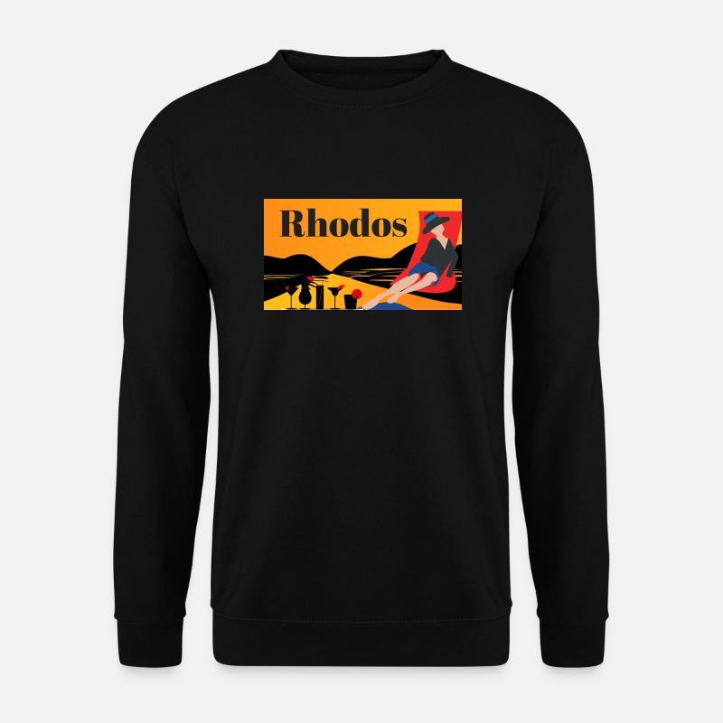Rhodos - Griechische Insel - Unisex Pullover - Schwarz