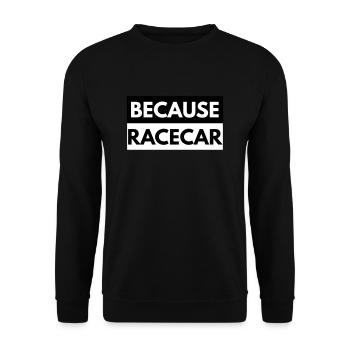 Because Racecar Stage2 - Unisex Pullover - Schwarz - Vorne - Alina (178cm) & Michal (187cm)
