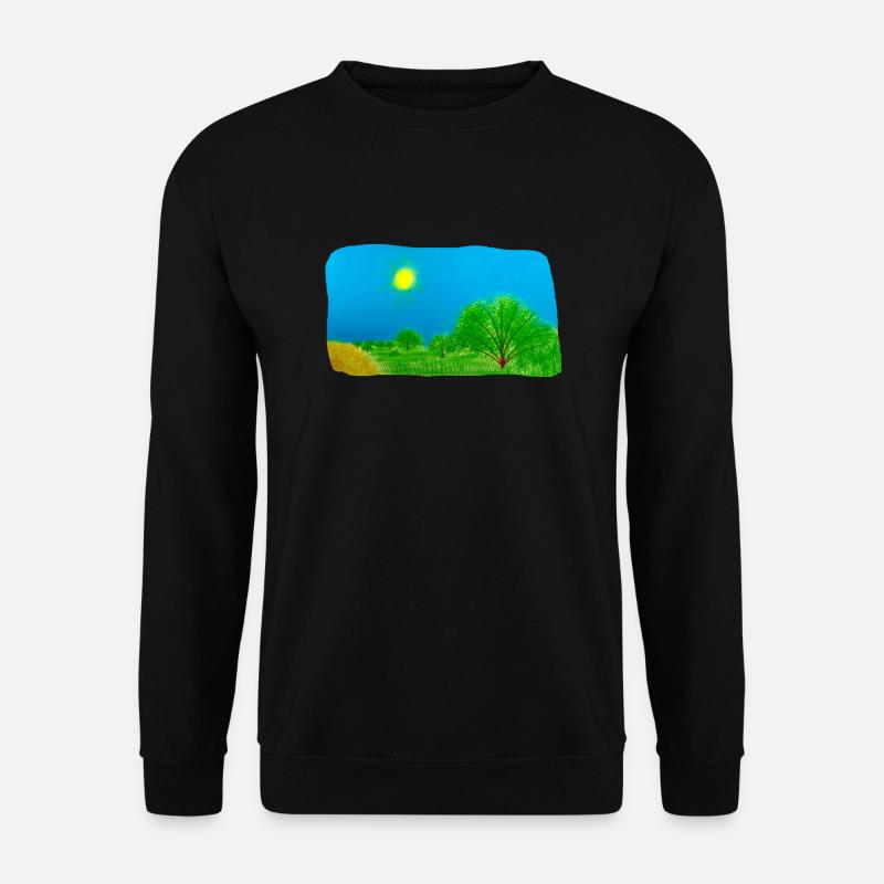 trees and meadow - Unisex Sweatshirt - black
