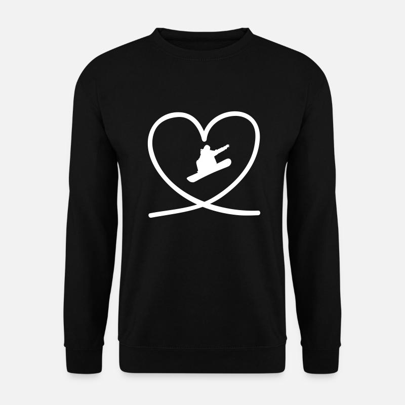 I love snowboarding - Unisex Pullover - Schwarz