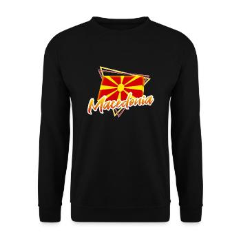 Macédoine - Sweat-shirt Unisexe - noir - Devant - Alina (178cm) & Michal (187cm)