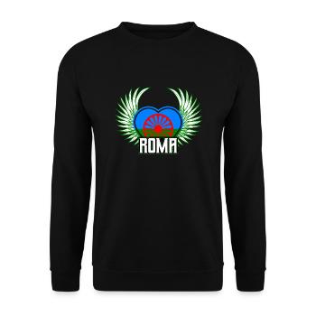 Roma - Unisex Sweatshirt - black - Front - Alina (178cm) & Michal (187cm)