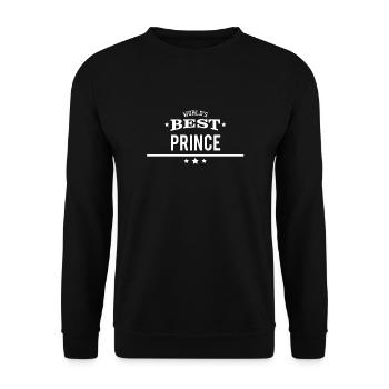 Worlds best Prince – Geschenk Prinz Freund Kind - Unisex Pullover - Schwarz - Vorne - Alina (178cm) & Michal (187cm)