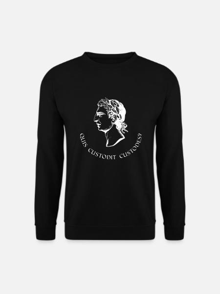wer bewacht die wächter latein weiss - Unisex Pullover - Schwarz