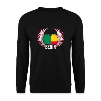 Bénin - Sweat-shirt Unisexe - noir - Devant - Alina (178cm) & Michal (187cm)