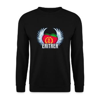 Eritrea - Unisex Pullover - Schwarz - Vorne - Alina (178cm) & Michal (187cm)