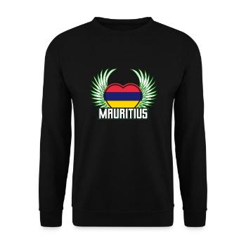Mauritius - Unisex Pullover - Schwarz - Vorne - Alina (178cm) & Michal (187cm)