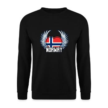 Norway - Unisex Sweatshirt - black - Front - Alina (178cm) & Michal (187cm)