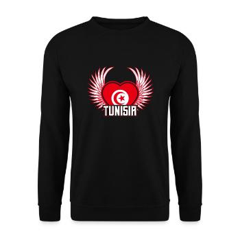 Tunisia - Unisex Sweatshirt - black - Front - Alina (178cm) & Michal (187cm)