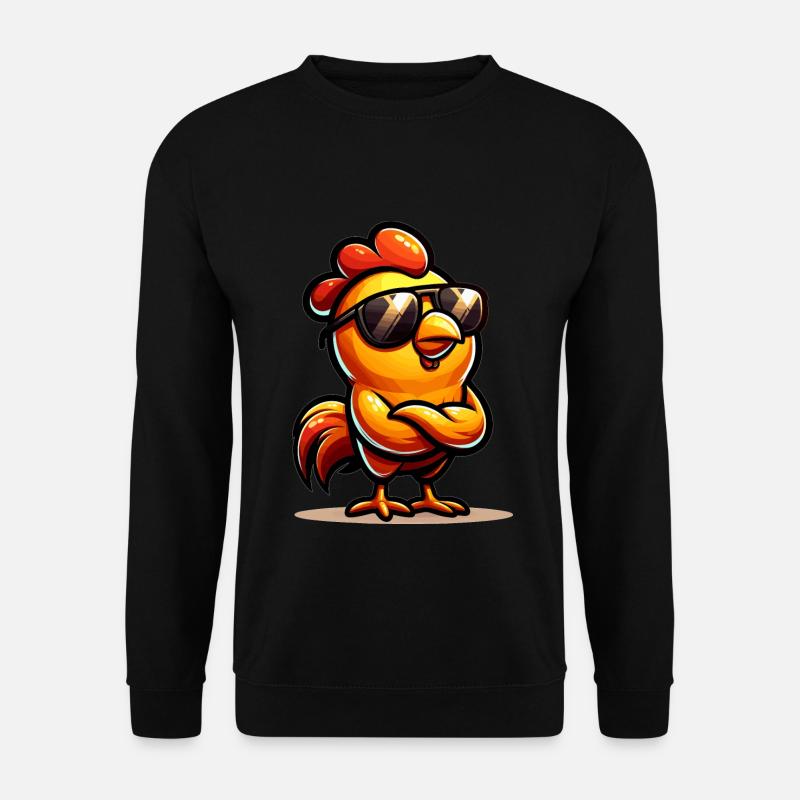 Lustiges Huhn Huhn Lustiges Bild - Unisex Pullover - Schwarz
