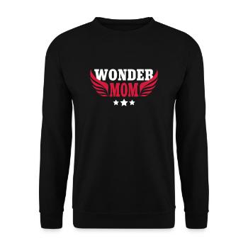 Wonder mom - mutter - Unisex Pullover - Schwarz - Vorne - Alina (178cm) & Michal (187cm)
