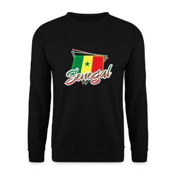 Senegal - Unisex Pullover - Schwarz - Vorne - Alina (178cm) & Michal (187cm)
