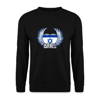 Israel - Unisex Sweatshirt - black - Front - Alina (178cm) & Michal (187cm)
