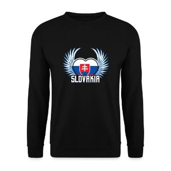 Slowakei - Unisex Pullover - Schwarz - Vorne - Alina (178cm) & Michal (187cm)