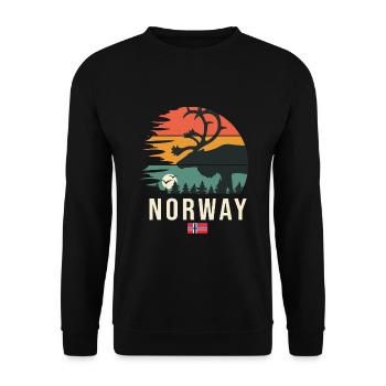 Norway norvège cadeau cool - Sweat-shirt Unisexe - noir - Devant - Alina (178cm) & Michal (187cm)