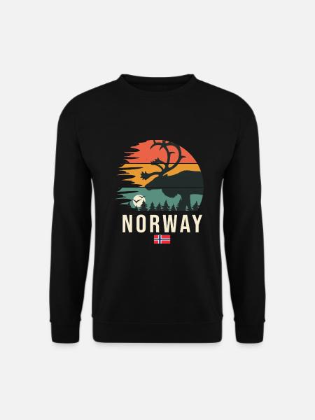 Norwegen Norwegen Cooles Geschenk - Unisex Pullover - Schwarz