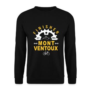 Vélo velo Mont ventoux Humour vélo pour cycliste - Sweat-shirt Unisexe - noir - Devant - Alina (178cm) & Michal (187cm)