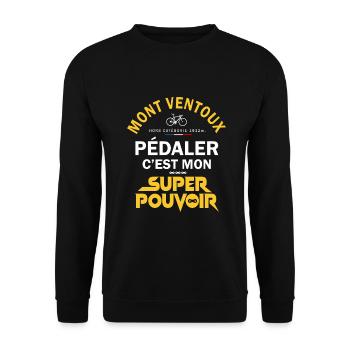 Vélo velo Mont ventoux humour cycliste vélo - Sweat-shirt Unisexe - noir - Devant - Alina (178cm) & Michal (187cm)