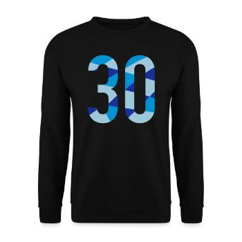 30ème anniversaire - Nombre dans la conception du polygone - Sweat-shirt Unisexe - noir - Devant - Alina (178cm) & Michal (187cm)