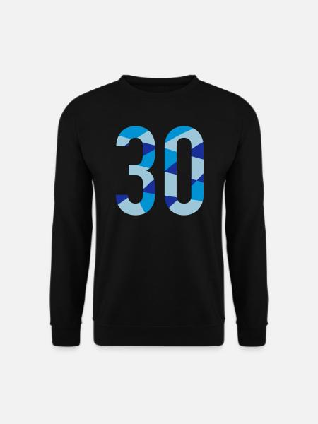 30th birthday - number in polygon design - Unisex Sweatshirt - black