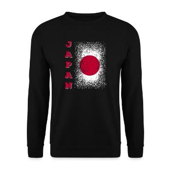 Japan flag - Unisex Sweatshirt - black - Front - Alina (178cm) & Michal (187cm)
