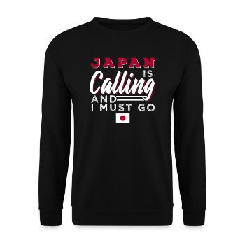 Japan - Unisex Pullover - Schwarz - Vorne - Alina (178cm) & Michal (187cm)
