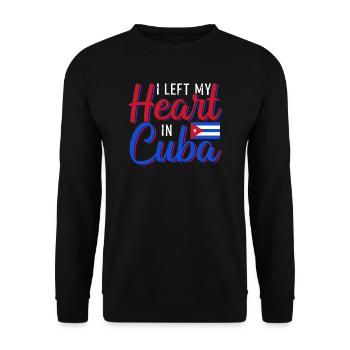 Cuba - Unisex Sweatshirt - black - Front - Alina (178cm) & Michal (187cm)