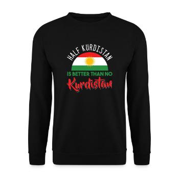 Kurdistan - Unisex Sweatshirt - black - Front - Alina (178cm) & Michal (187cm)