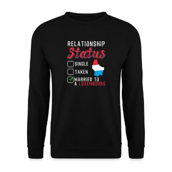 Luxembourg - Unisex Sweatshirt - black - Front - Alina (178cm) & Michal (187cm)