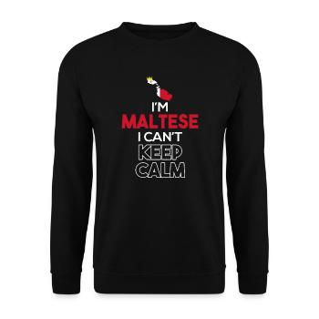 Malta - Unisex Pullover - Schwarz - Vorne - Alina (178cm) & Michal (187cm)