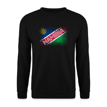 Namibia - Unisex Sweatshirt - black - Front - Alina (178cm) & Michal (187cm)