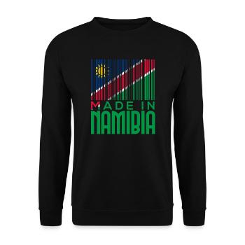 Namibia - Unisex Sweatshirt - black - Front - Alina (178cm) & Michal (187cm)