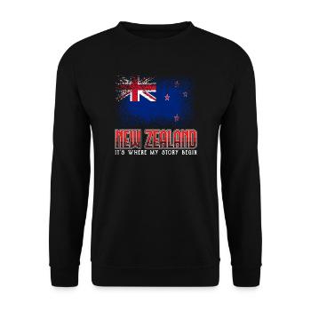 nouvelle-Zélande - Sweat-shirt Unisexe - noir - Devant - Alina (178cm) & Michal (187cm)