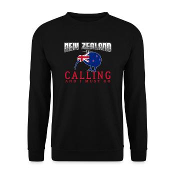 nouvelle-Zélande - Sweat-shirt Unisexe - noir - Devant - Alina (178cm) & Michal (187cm)