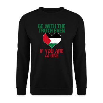 Palestine - Unisex Sweatshirt - black - Front - Alina (178cm) & Michal (187cm)