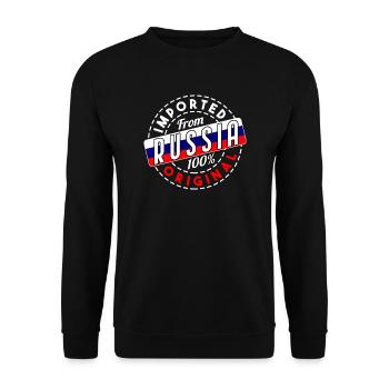 Russland - Unisex Pullover - Schwarz - Vorne - Alina (178cm) & Michal (187cm)