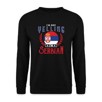 Serbie - Sweat-shirt Unisexe - noir - Devant - Alina (178cm) & Michal (187cm)